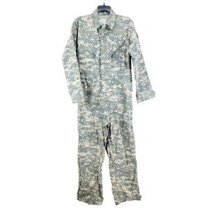 Universal Camouflage Mechanics Coveralls Mens Medium Cotton Blend Straight Leg
